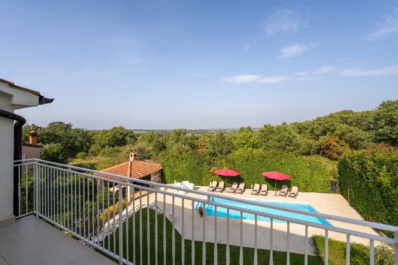 Villa Duga: view from the upstairs balcony
